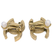 Chanel CC Earrings Clip-On Gold 07A