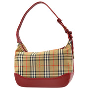 Burberry Red Beige House Check Handbag