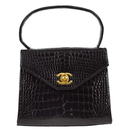 Chanel * 1996-1997 Black Crocodile Handbag