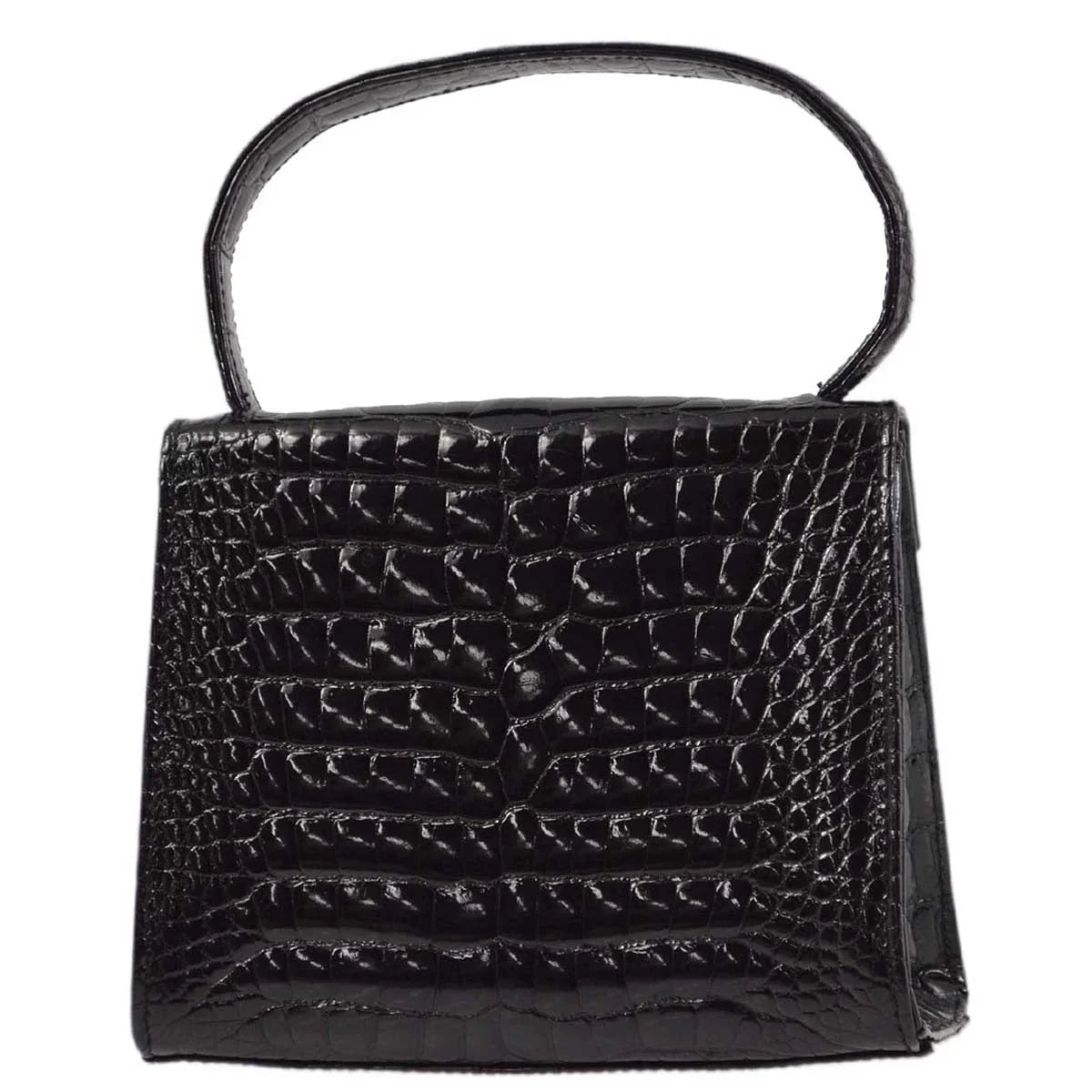 Chanel * 1996-1997 Black Crocodile Handbag