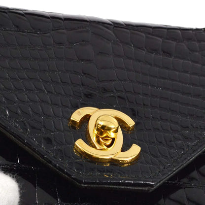 Chanel * 1996-1997 Black Crocodile Handbag
