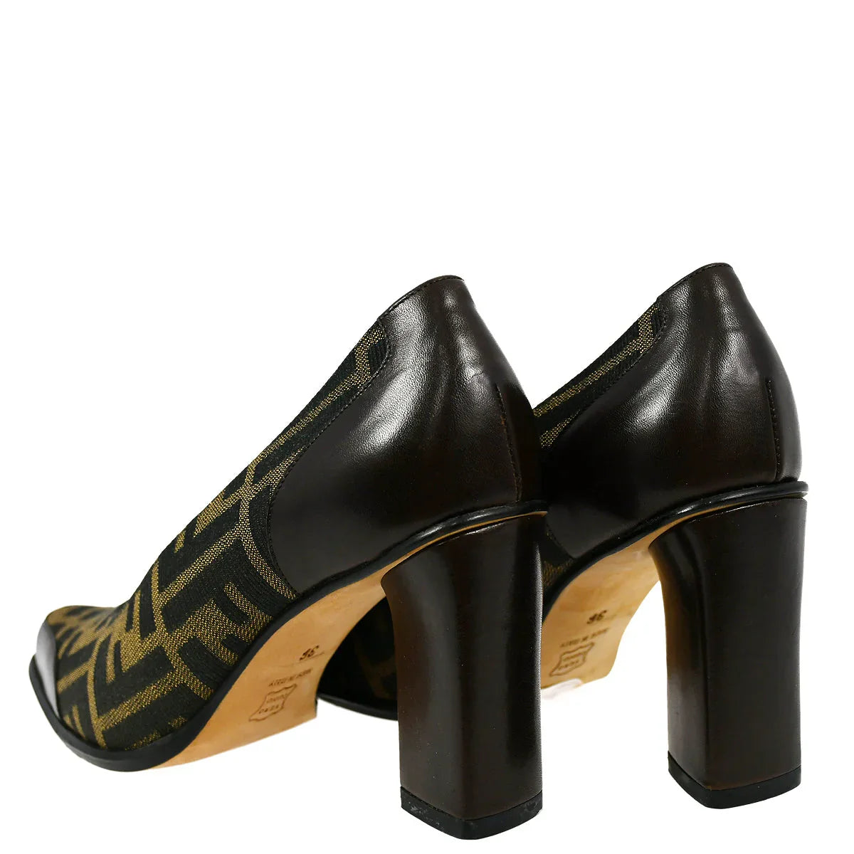 Fendi * Brown Zucca Shoes Pumps #36