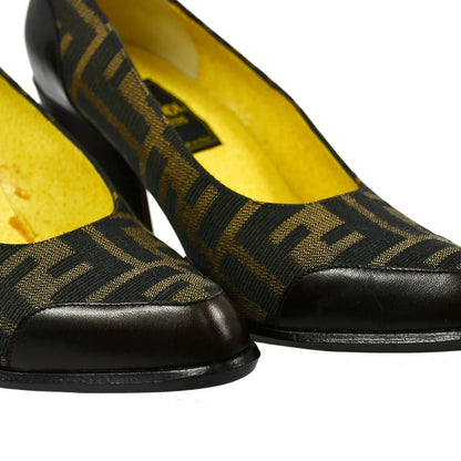 Fendi * Brown Zucca Shoes Pumps #36