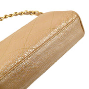 Chanel Beige Caviar Chain Handbag 18