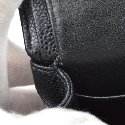 Chanel 2001-2003 Black Caviar Small Classic Double Flap Shoulder Bag
