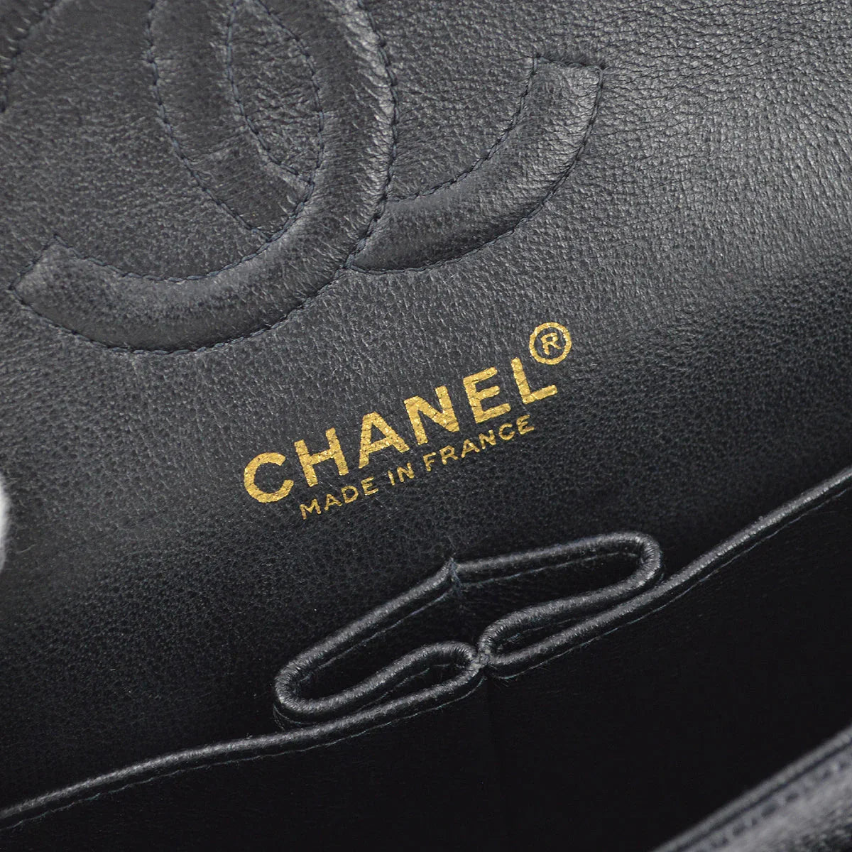 Chanel 2001-2003 Black Caviar Small Classic Double Flap Shoulder Bag