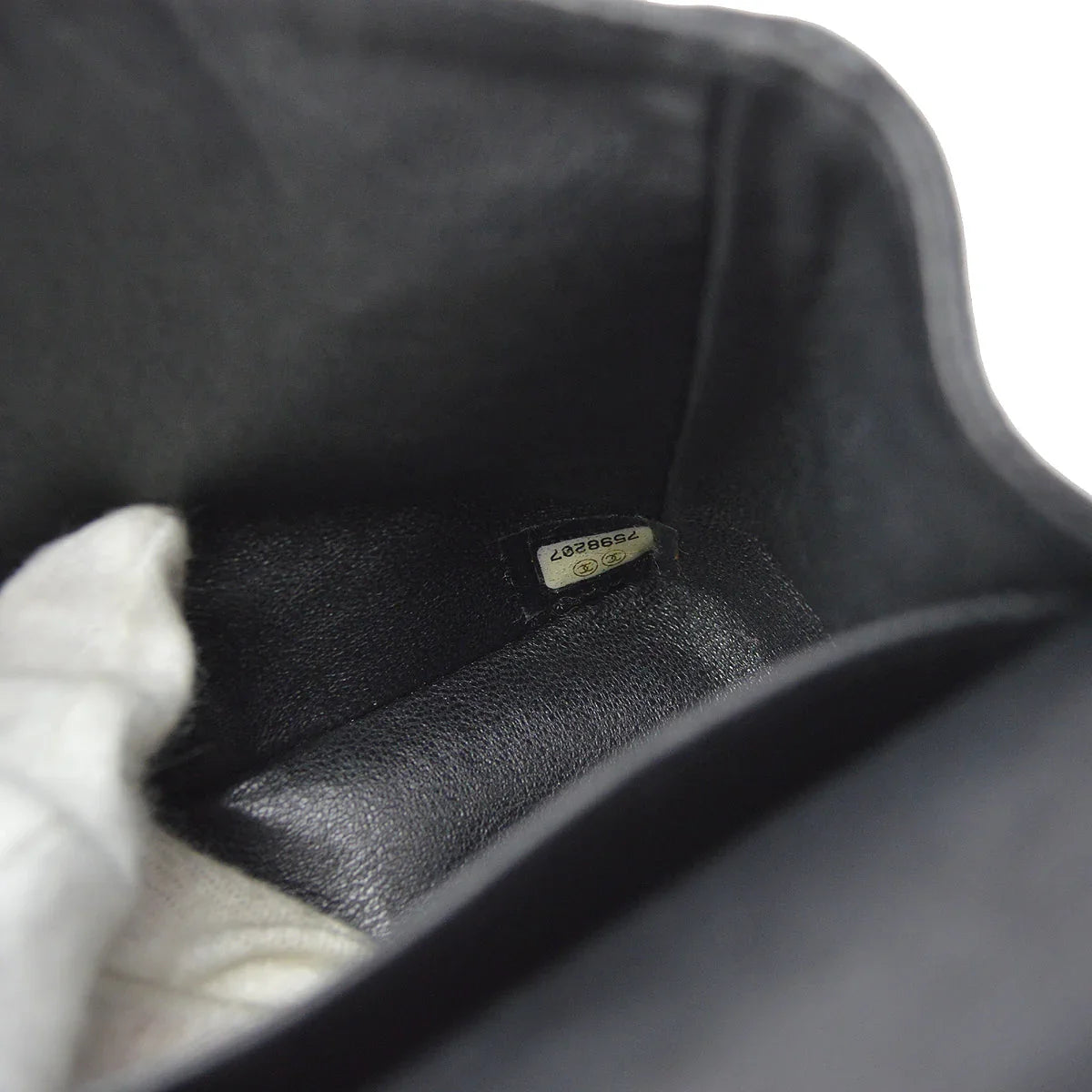 Chanel 2001-2003 Black Caviar Small Classic Double Flap Shoulder Bag