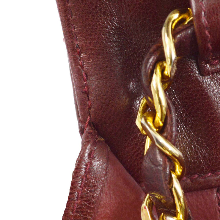 Chanel * Bordeaux Lambskin 2way Handbag Shoulder Bag