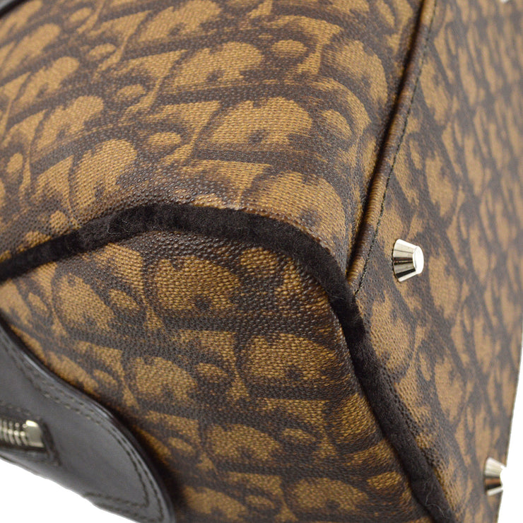 Christian Dior Brown PVC Trotter Romantic Handbag