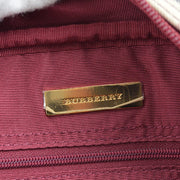 Bordeaux Burberry Check 2way Handbag