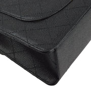Chanel 1997-1999 Black Caviar Jumbo Flap Bag
