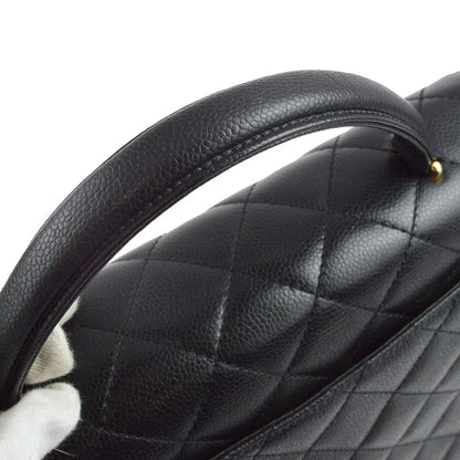 Chanel 2001-2003 Black Caviar Top Handle Handbag