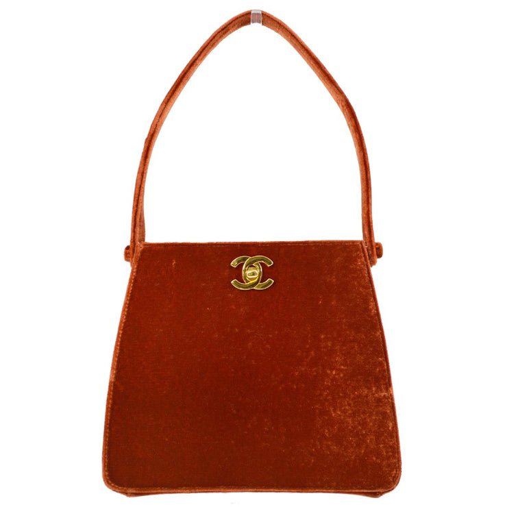 Chanel * Orange Velvet Handbag