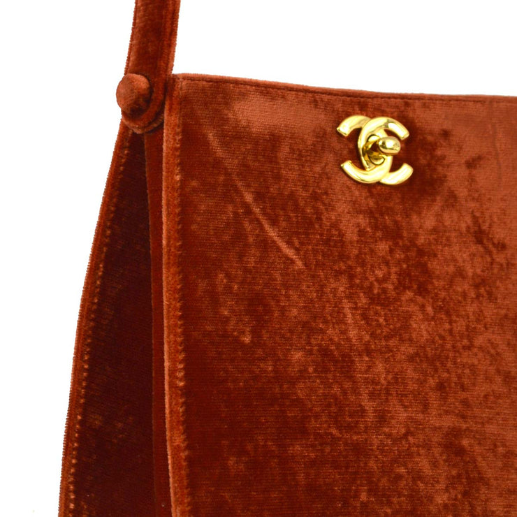 Chanel * Orange Velvet Handbag