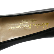 Salvatore Ferragamo* Black Leather Vara Bow Shoes Pumps #6