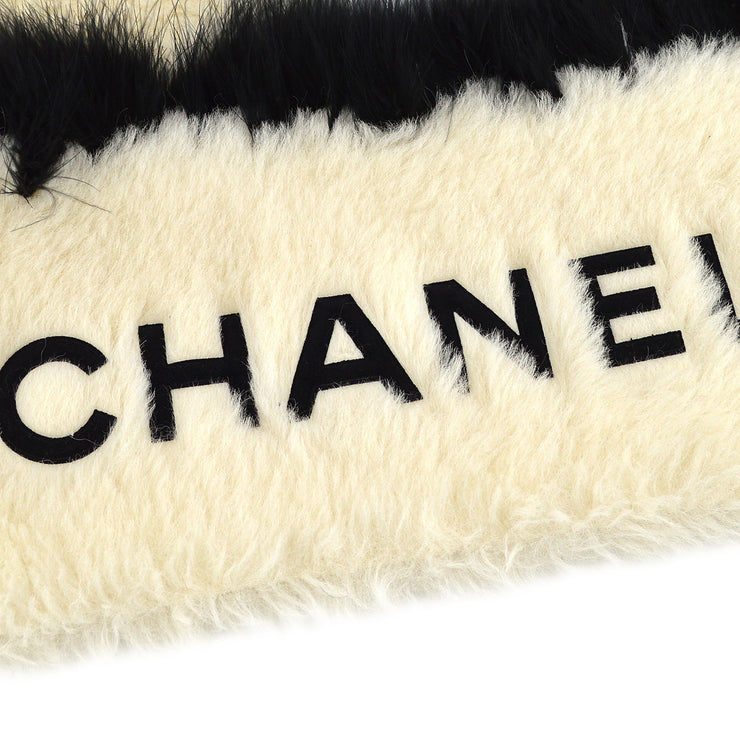 Chanel Fur Stole White Small Good