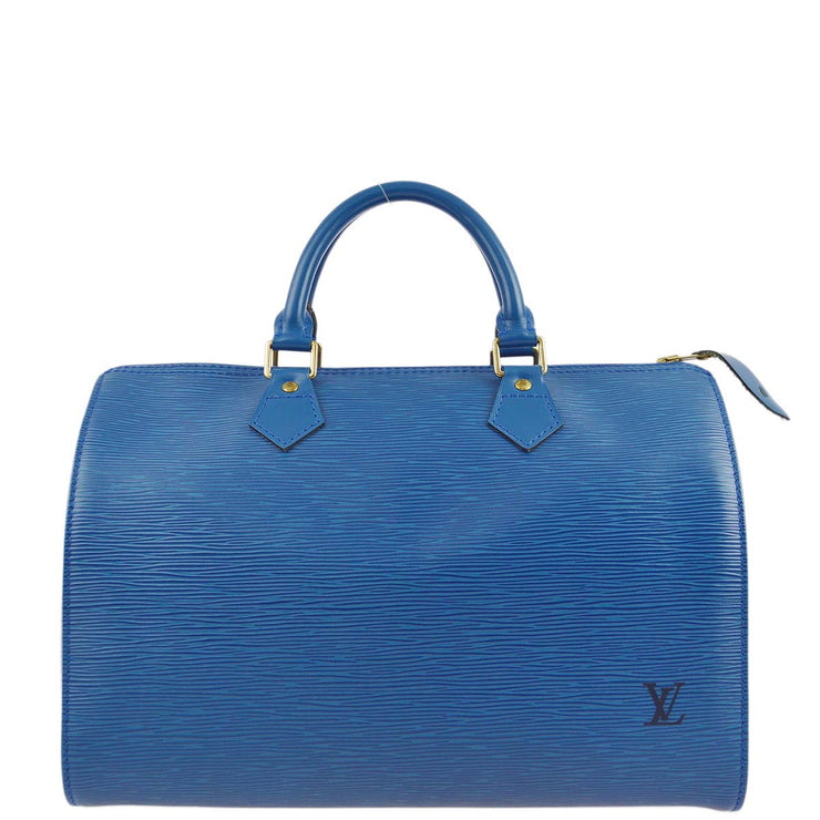 Louis Vuitton 1993 Blue Epi Speedy 30 Handbag M43005