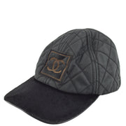 Chanel Sport Line Cap Hat Black #M Small Good
