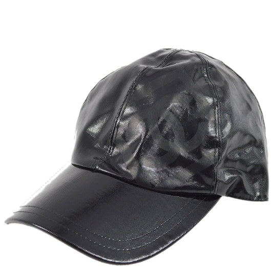 Chanel Sport Line Cap Hat Black #M Small Good