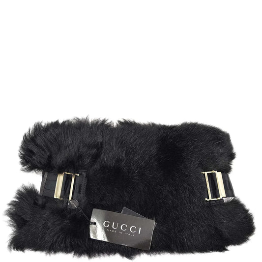 Gucci Fur Snood Stole Black