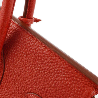 Hermes 2003 Vibrato Togo Red Birkin 35 Handbag