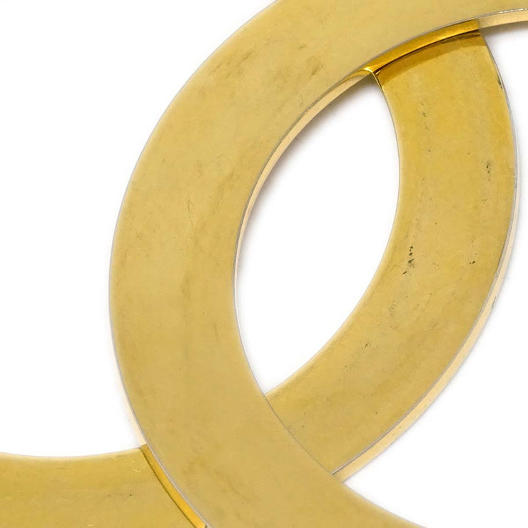Chanel Hoop Dangle Earrings Clip-On Gold
