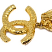 Chanel Gold Dangle Earrings Clip-On 95A