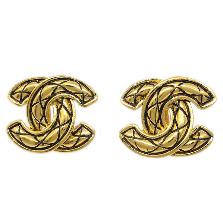 Chanel Gold CC Earrings Clip-On 2459