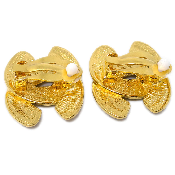 Chanel Gold CC Earrings Clip-On 2459