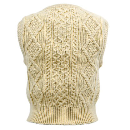 Chanel Vest Sweater Ivory 96A #38