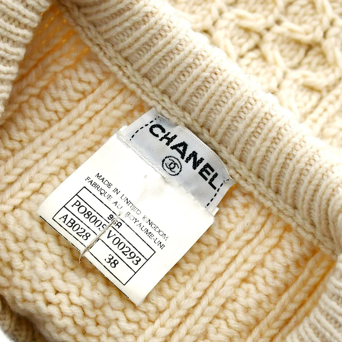 Chanel Vest Sweater Ivory 96A #38