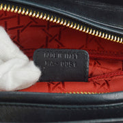 Christian Dior 2001 Black Lambskin Lady Dior Cannage Handbag