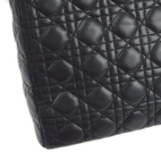 Christian Dior 2001 Black Lambskin Lady Dior Cannage Handbag