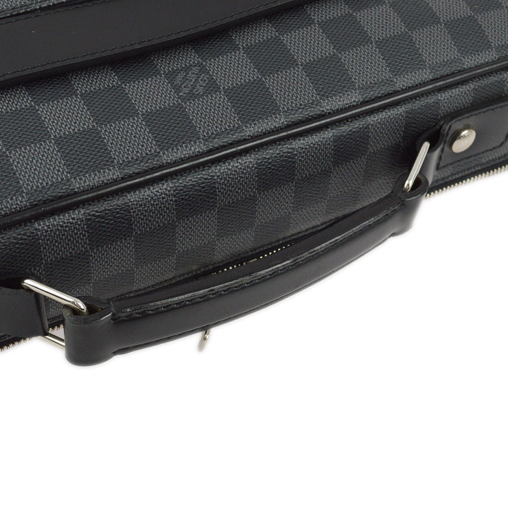 Louis Vuitton 2009 Damier Graphite Steve 2way Business Handbag N58030