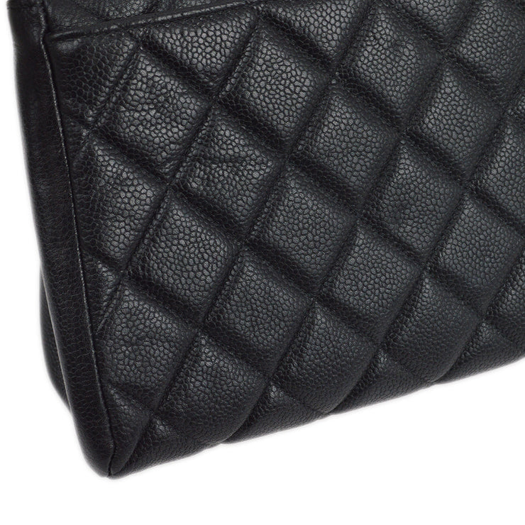 Chanel Black Caviar Single Flap Shoulder Bag