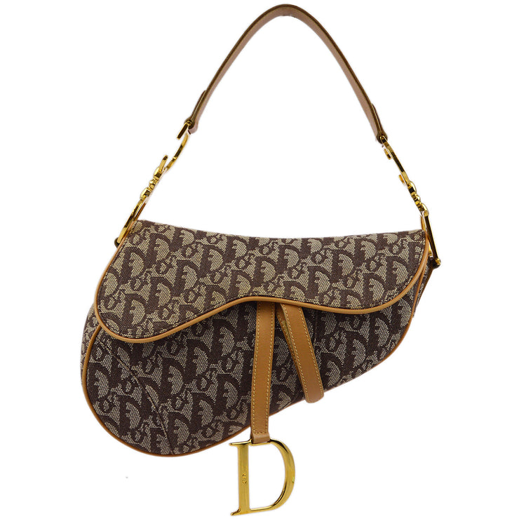 Christian Dior 2001 Brown Trotter Saddle Handbag