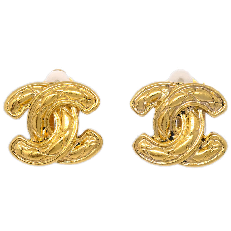 Chanel Gold CC Earrings Clip-On 2433