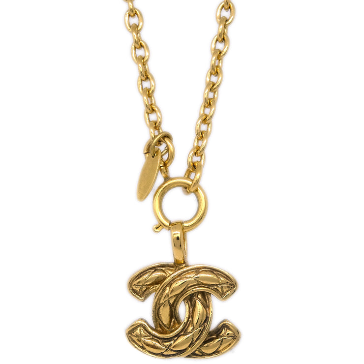 Chanel Gold CC Pendant Necklace 3858