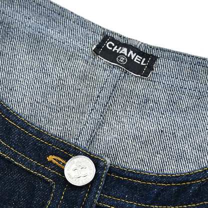 Chanel Vest Denim Jacket Indigo