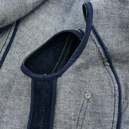 Chanel Vest Denim Jacket Indigo