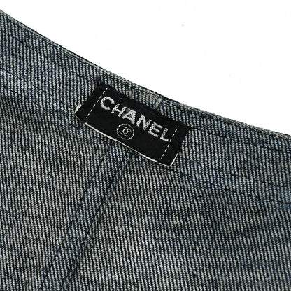 Chanel Vest Denim Jacket Indigo