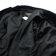 Chanel Single Breasted Jacket Black 98P #38