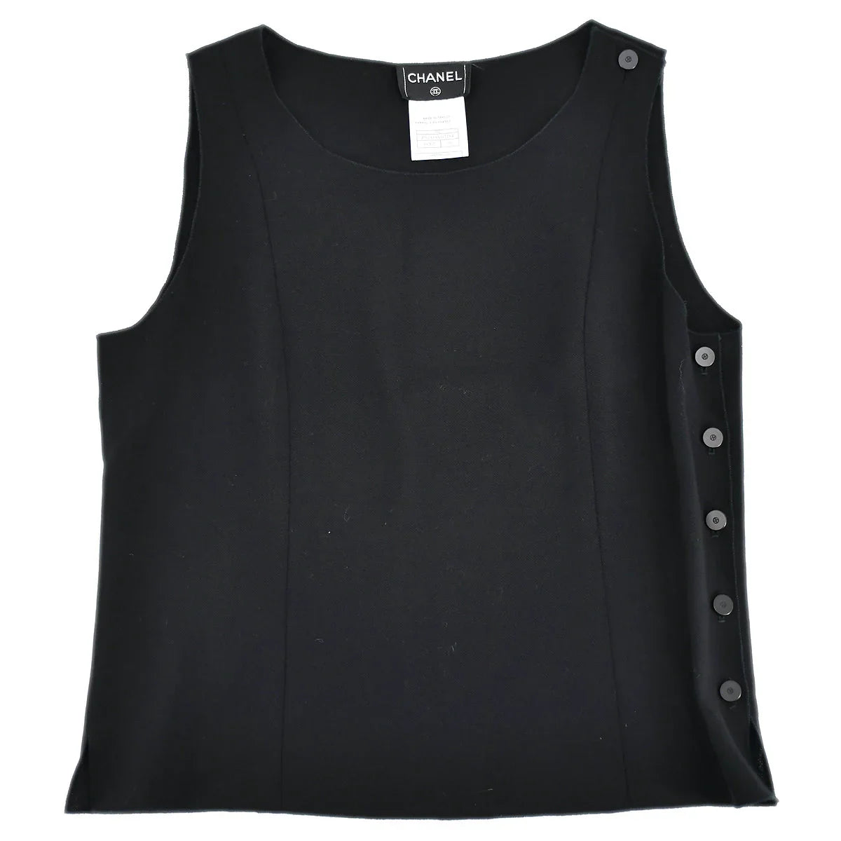 Chanel Sleeveless Tops Black 99C #40