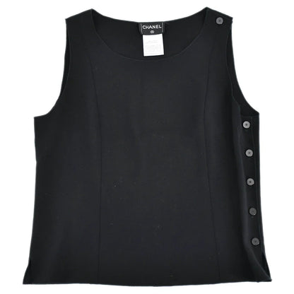 Chanel Sleeveless Tops Black 99C #40