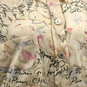 Chanel Blouse Shirt Beige 98C #38