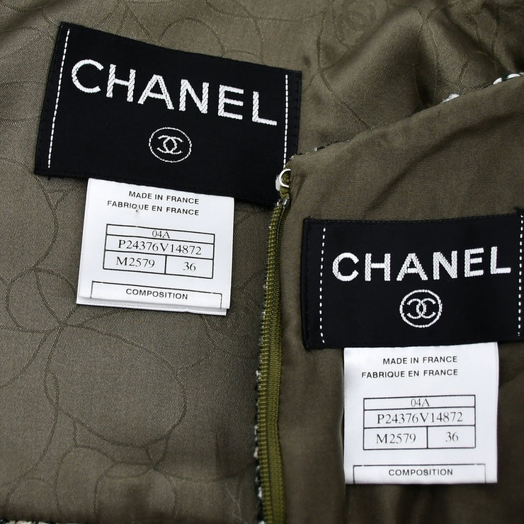 Chanel Setup Suit Jacket Dress Green 04A #36