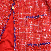 Chanel Setup Suit Jacket Skirt Red 06P #36