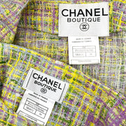 Chanel Setup Jacket Short Pants Light Green 98P #38