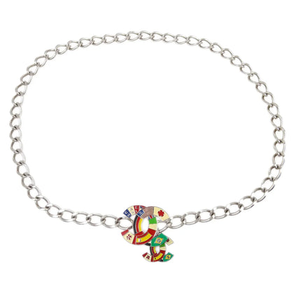 Chanel National Flags Silver Chain Belt 03A