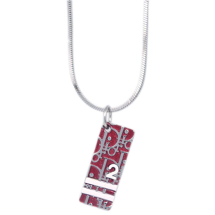Christian Dior Trotter Necklace Pendant Silver
